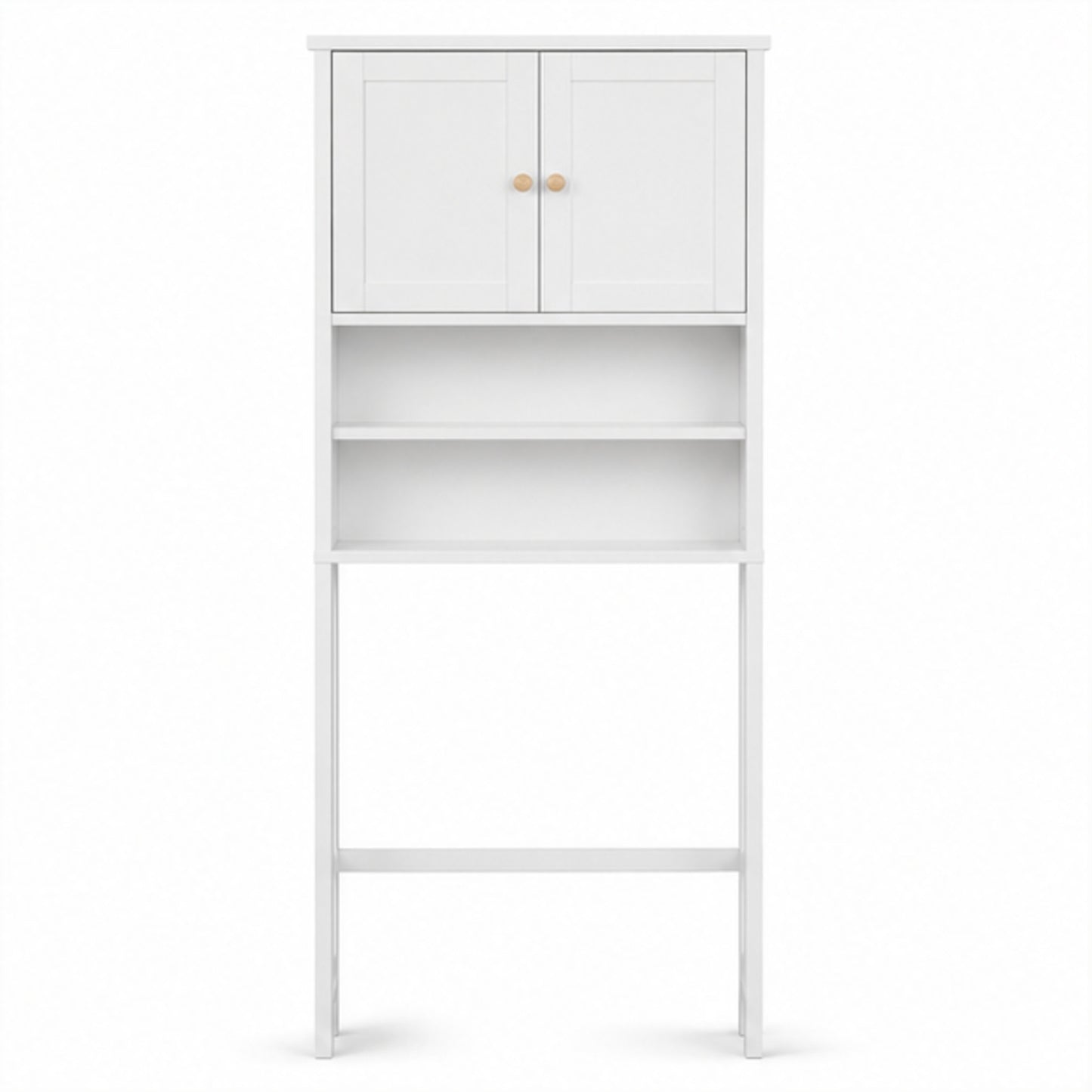 Freestanding Over-the-Toilet Bathroom Storage Cabinet with Adjustable Shelf