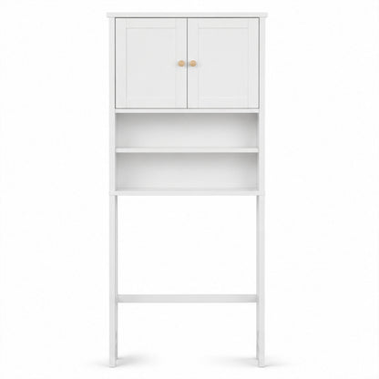 Freestanding Over-the-Toilet Bathroom Storage Cabinet with Adjustable Shelf