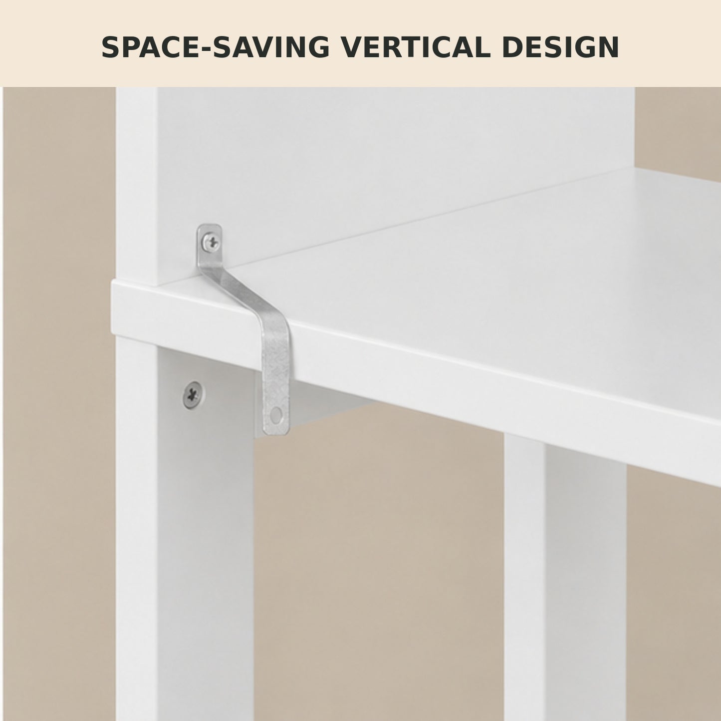 Freestanding Over-the-Toilet Bathroom Storage Cabinet with Adjustable Shelf